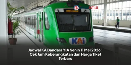 Jadwal KA Bandara YIA Senin 11 Mei 2026 : Cek Jam Keberangkatan dan Harga Tiket Terbaru