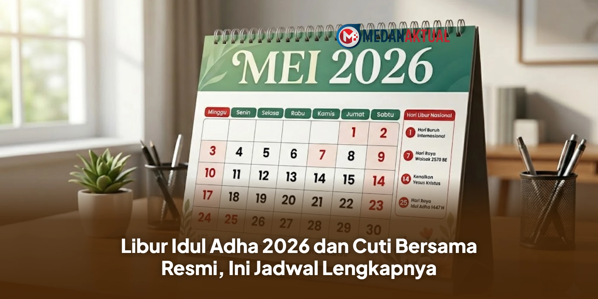 Libur Idul Adha 2026 dan Cuti Bersama Resmi, Ini Jadwal Lengkapnya