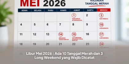 Libur Mei 2026 : Ada 10 Tanggal Merah dan 3 Long Weekend yang Wajib Dicatat
