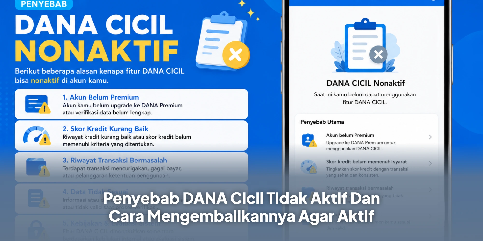 Penyebab DANA Cicil Tidak Aktif Dan Cara Mengembalikannya Agar Aktif