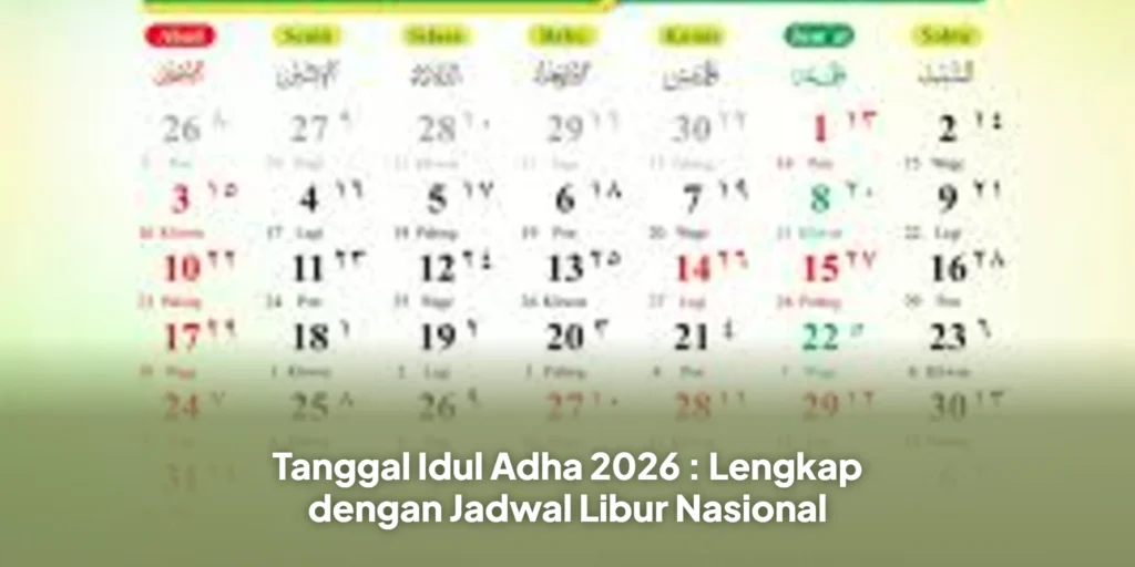 Tanggal Idul Adha 2026 : Lengkap dengan Jadwal Libur Nasional