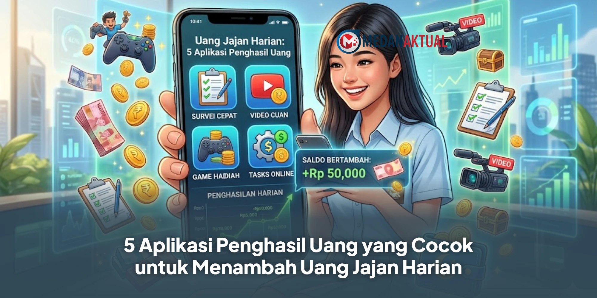 5 Aplikasi Penghasil Uang yang Cocok untuk Menambah Uang Jajan Harian