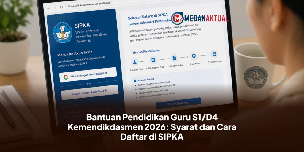 Bantuan Pendidikan Guru S1/D4 Kemendikdasmen 2026: Syarat dan Cara Daftar di SIPKA