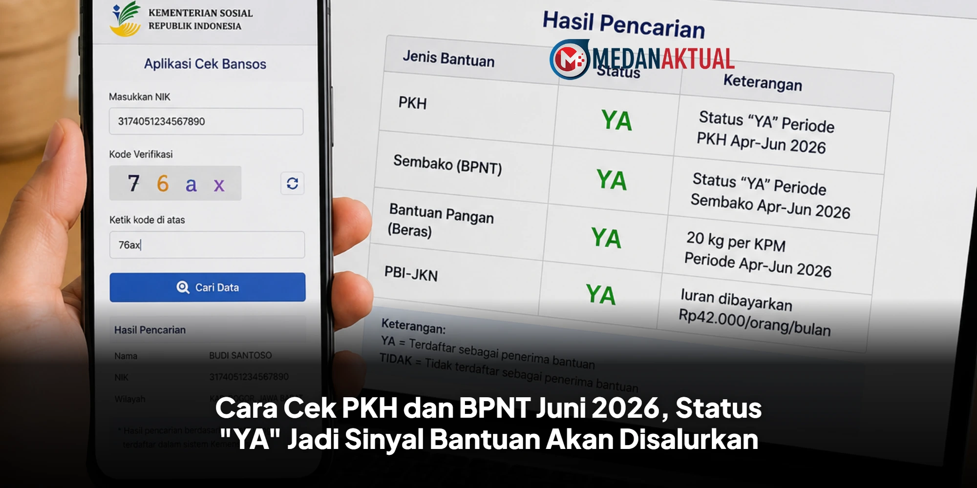 Cara Cek PKH dan BPNT Juni 2026, Status "YA" Jadi Sinyal Bantuan Akan Disalurkan
