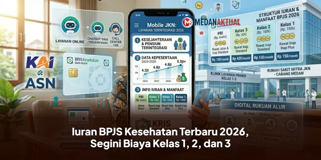 Iuran BPJS Kesehatan Terbaru 2026, Segini Biaya Kelas 1, 2, dan 3