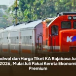 Jadwal dan Harga Tiket KA Rajabasa Juni 2026, Mulai Juli Pakai Kereta Ekonomi Premium