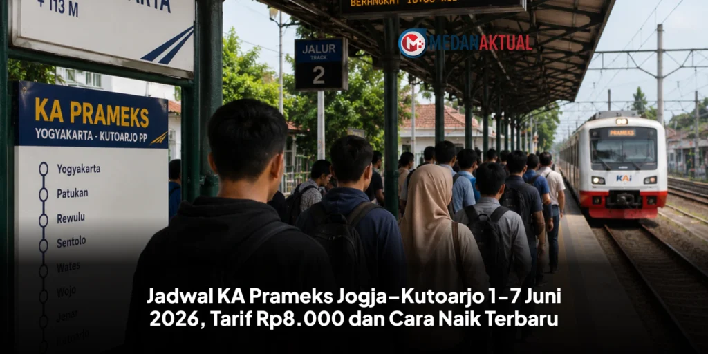 Jadwal KA Prameks Jogja–Kutoarjo 1-7 Juni 2026, Tarif Rp8.000 dan Cara Naik Terbaru