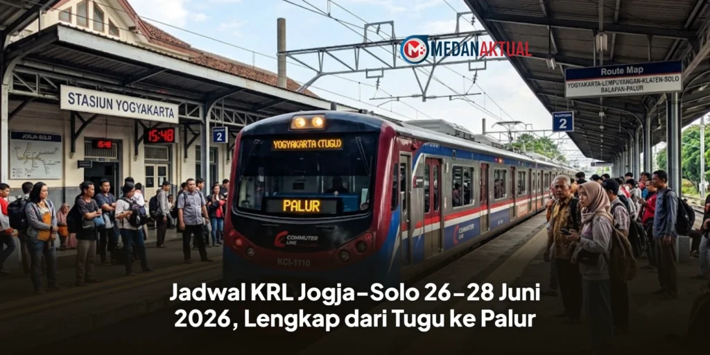 Jadwal KRL Jogja-Solo 26-28 Juni 2026, Lengkap dari Tugu ke Palur