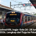 Jadwal KRL Jogja-Solo 26-28 Juni 2026, Lengkap dari Tugu ke Palur