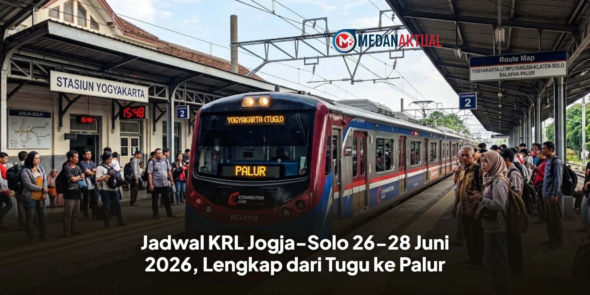 Jadwal KRL Jogja-Solo 26-28 Juni 2026, Lengkap dari Tugu ke Palur