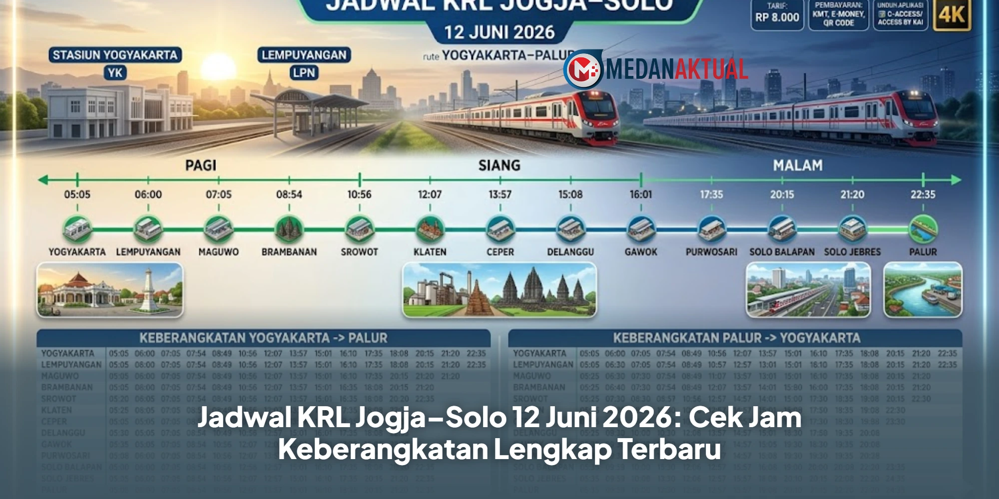Jadwal KRL Jogja–Solo 12 Juni 2026: Cek Jam Keberangkatan Lengkap Terbaru