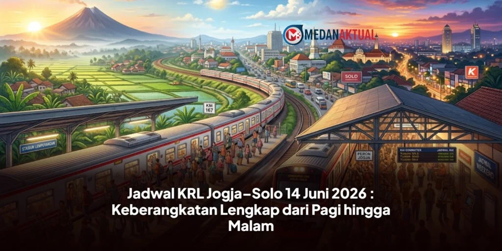 Jadwal KRL Jogja–Solo 14 Juni 2026 : Keberangkatan Lengkap dari Pagi hingga Malam