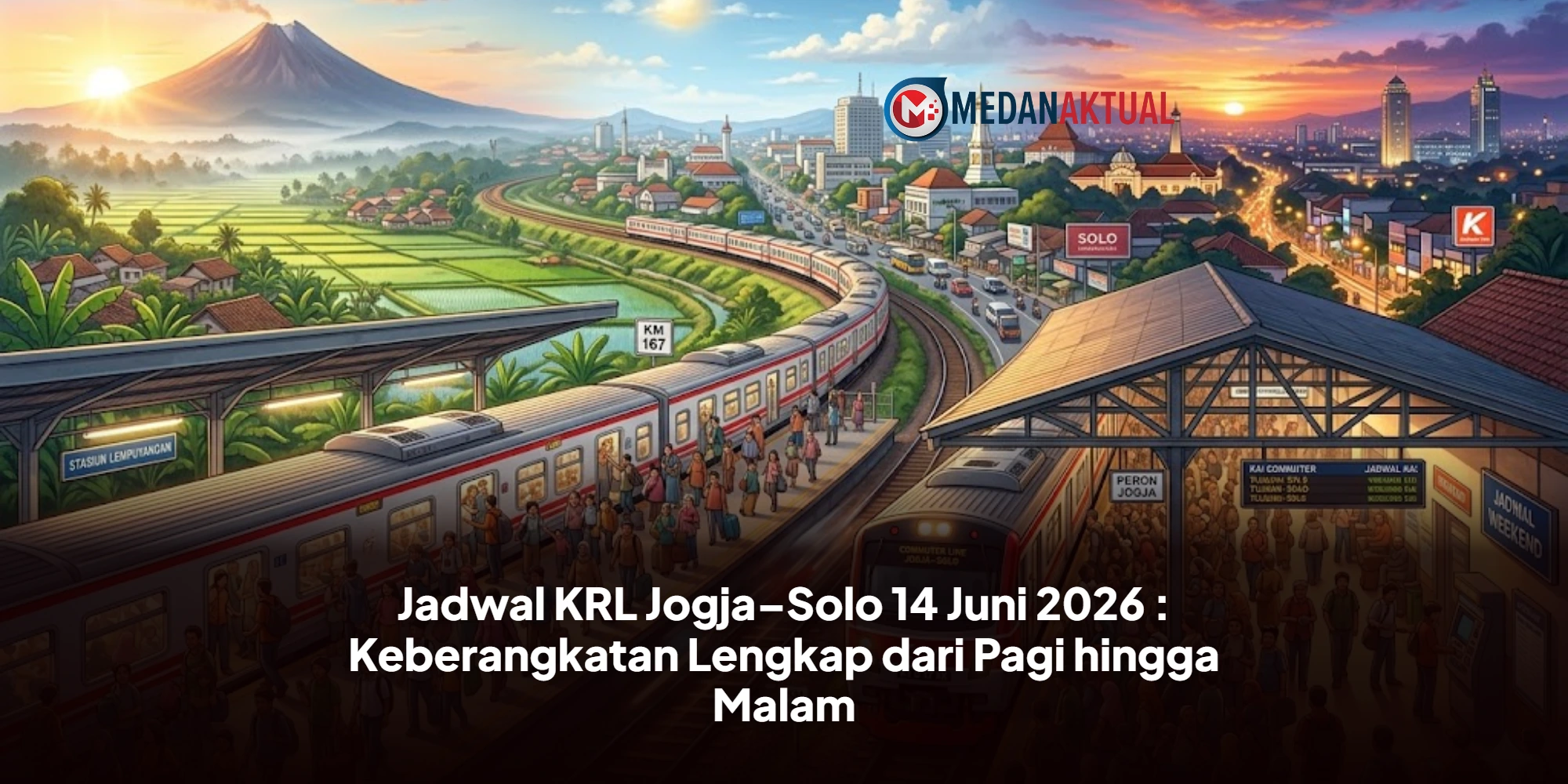 Jadwal KRL Jogja–Solo 14 Juni 2026 : Keberangkatan Lengkap dari Pagi hingga Malam