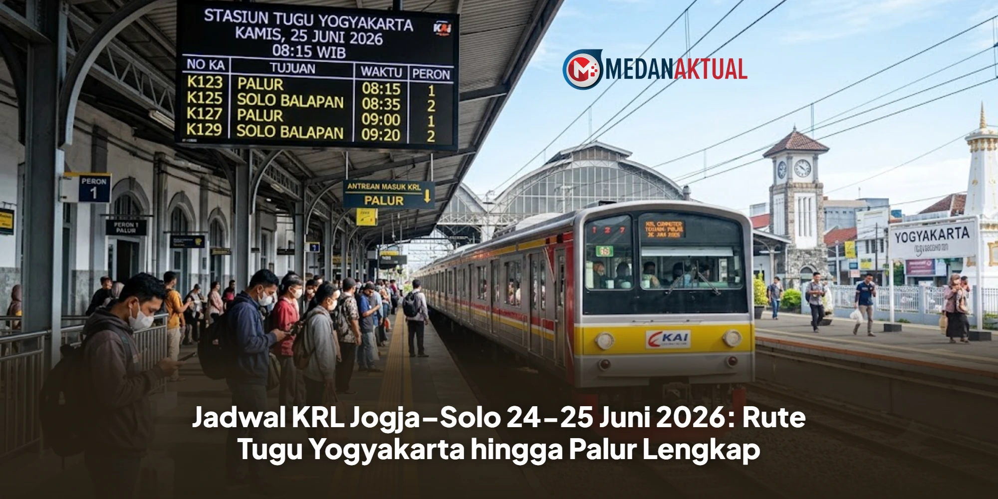Jadwal KRL Jogja–Solo 24-25 Juni 2026: Rute Tugu Yogyakarta hingga Palur Lengkap