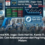 Jadwal KRL Jogja–Solo Hari Ini, Kamis 11 Juni 2026: Cek Keberangkatan dari Pagi hingga Malam