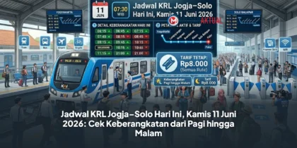 Jadwal KRL Jogja–Solo Hari Ini, Kamis 11 Juni 2026: Cek Keberangkatan dari Pagi hingga Malam