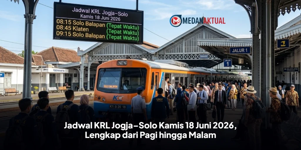 Jadwal KRL Jogja–Solo Kamis 18 Juni 2026, Lengkap dari Pagi hingga Malam