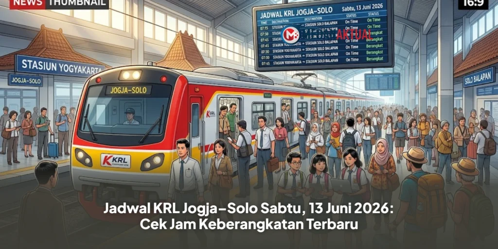 Jadwal KRL Jogja–Solo Sabtu, 13 Juni 2026: Cek Jam Keberangkatan Terbaru
