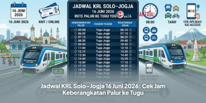 Jadwal KRL Solo–Jogja 16 Juni 2026: Cek Jam Keberangkatan Palur ke Tugu
