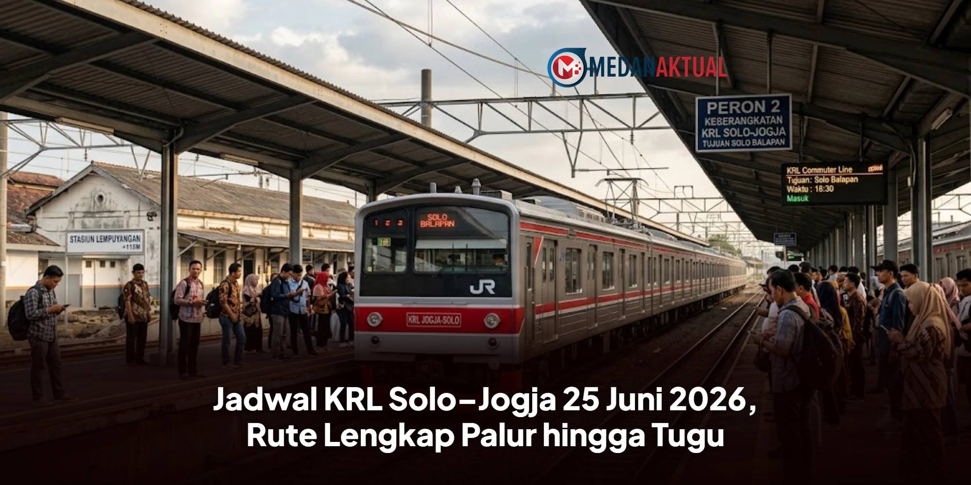Jadwal KRL Solo–Jogja 25 Juni 2026, Rute Lengkap Palur hingga Tugu