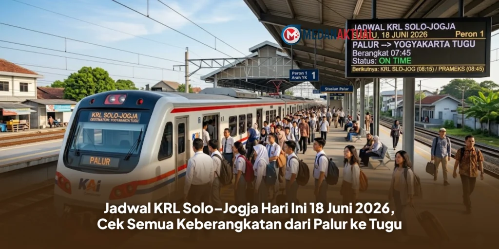 Jadwal KRL Solo–Jogja Hari Ini 18 Juni 2026, Cek Semua Keberangkatan dari Palur ke Tugu