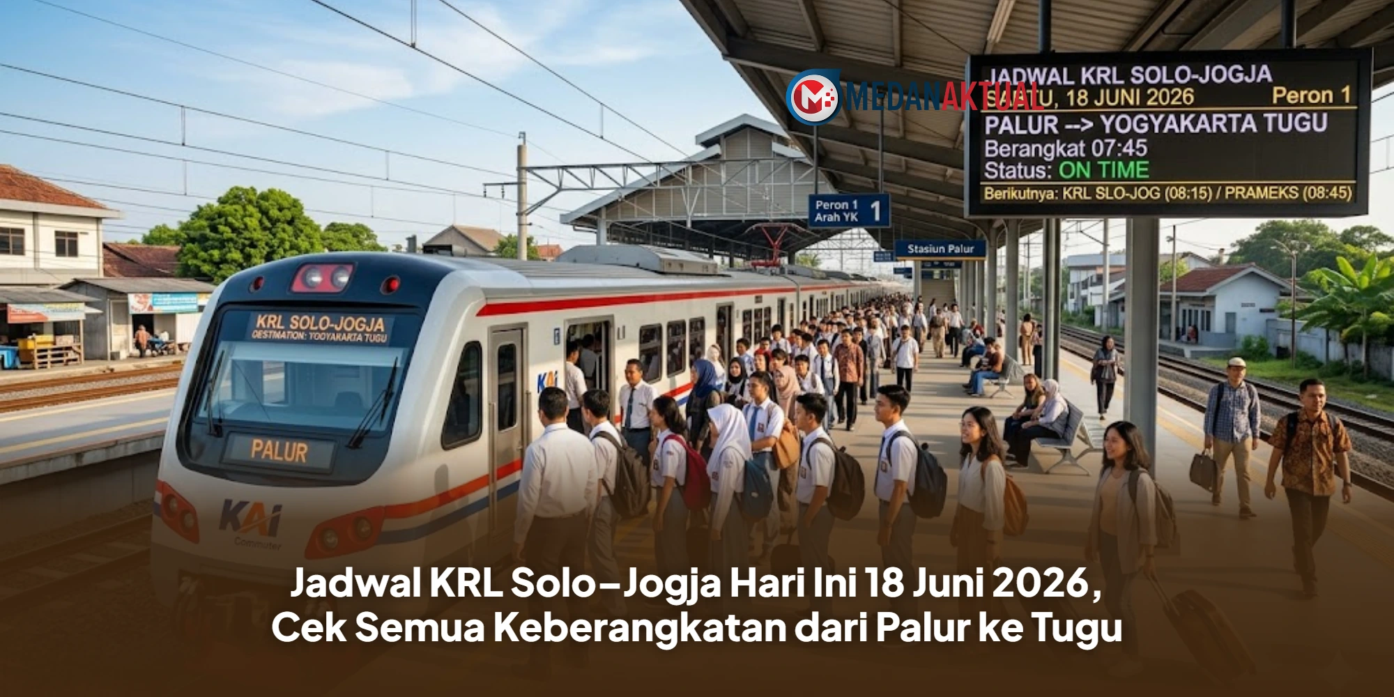 Jadwal KRL Solo–Jogja Hari Ini 18 Juni 2026, Cek Semua Keberangkatan dari Palur ke Tugu