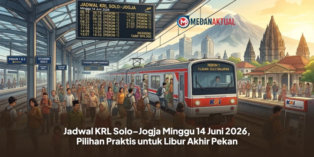 Jadwal KRL Solo–Jogja Minggu 14 Juni 2026, Pilihan Praktis untuk Libur Akhir Pekan