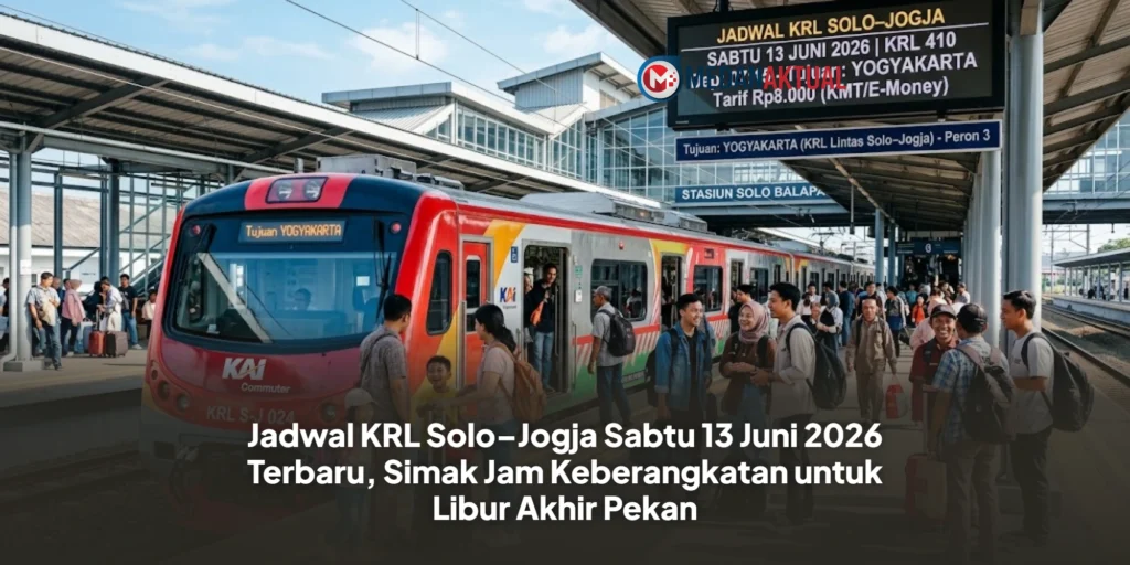 Jadwal KRL Solo–Jogja Sabtu 13 Juni 2026 Terbaru, Simak Jam Keberangkatan untuk Libur Akhir Pekan