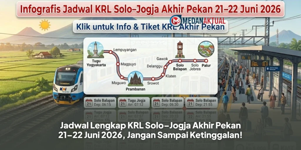 Jadwal Lengkap KRL Solo–Jogja Akhir Pekan 21–22 Juni 2026, Jangan Sampai Ketinggalan!