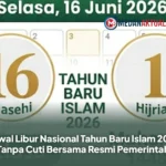Jadwal Libur Nasional Tahun Baru Islam 2026, Tanpa Cuti Bersama Resmi Pemerintah
