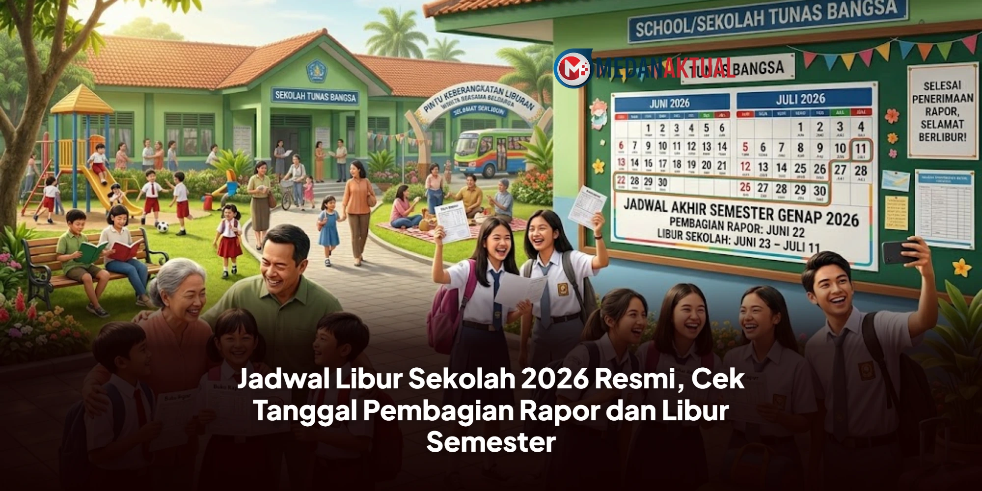 Jadwal Libur Sekolah 2026 Resmi, Cek Tanggal Pembagian Rapor dan Libur Semester