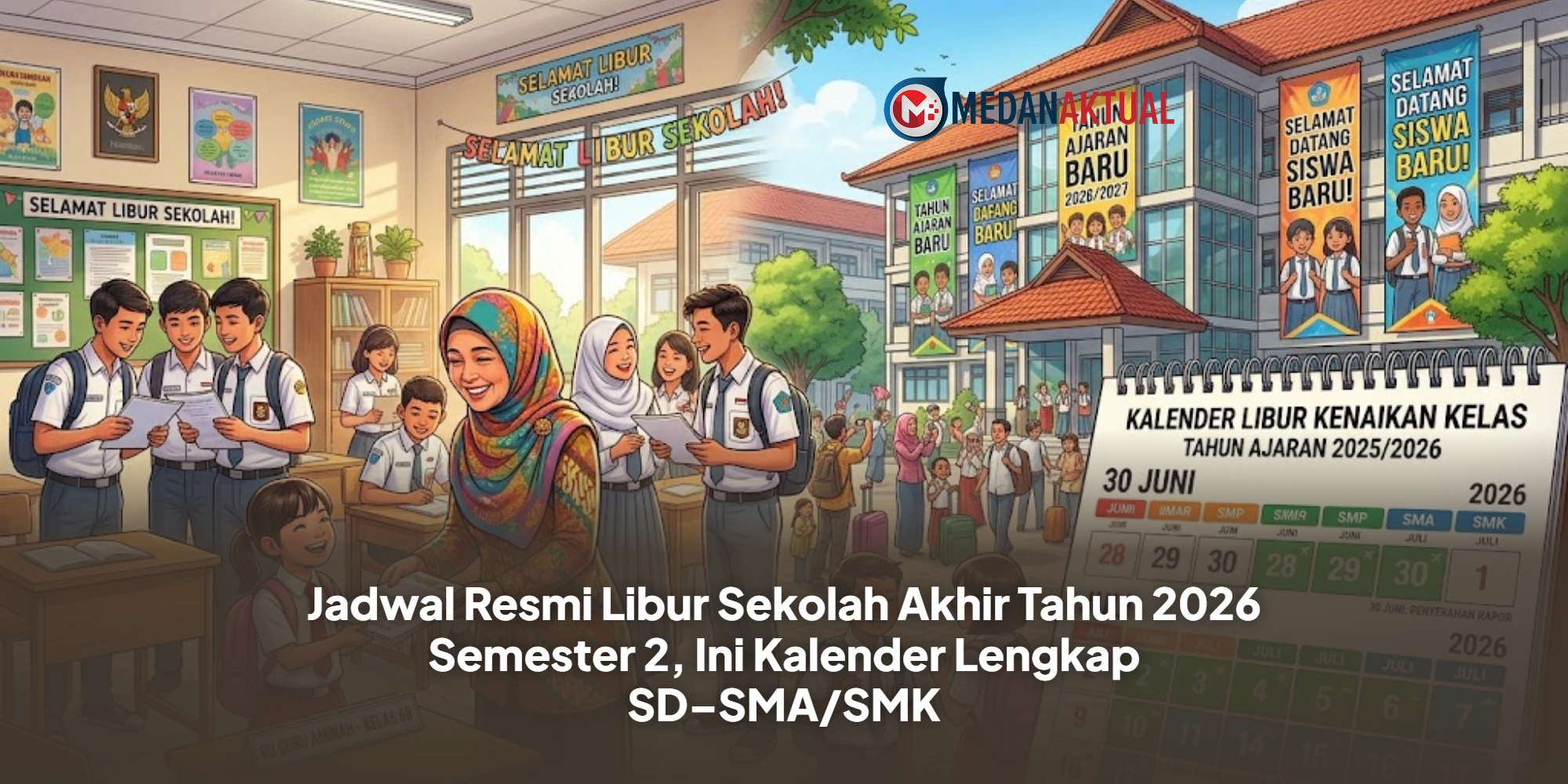 Jadwal Resmi Libur Sekolah Akhir Tahun 2026 Semester 2, Ini Kalender Lengkap SD–SMA/SMK