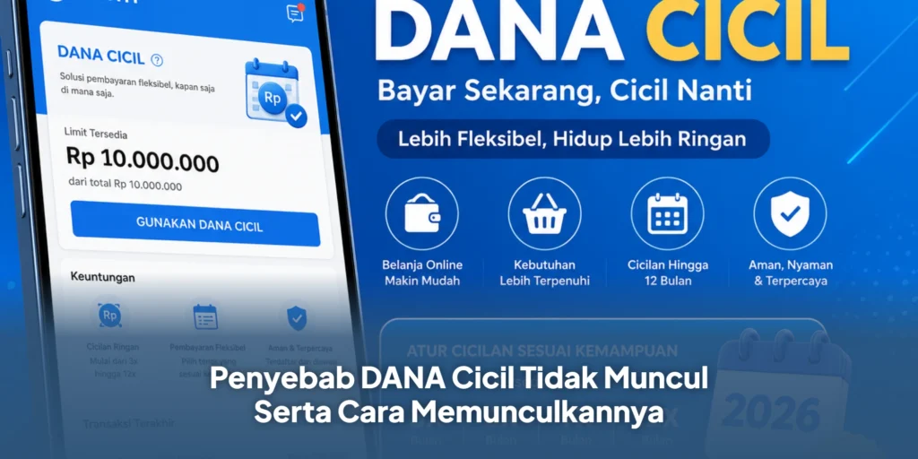 Penyebab DANA Cicil Tidak Muncul Serta Cara Memunculkannya