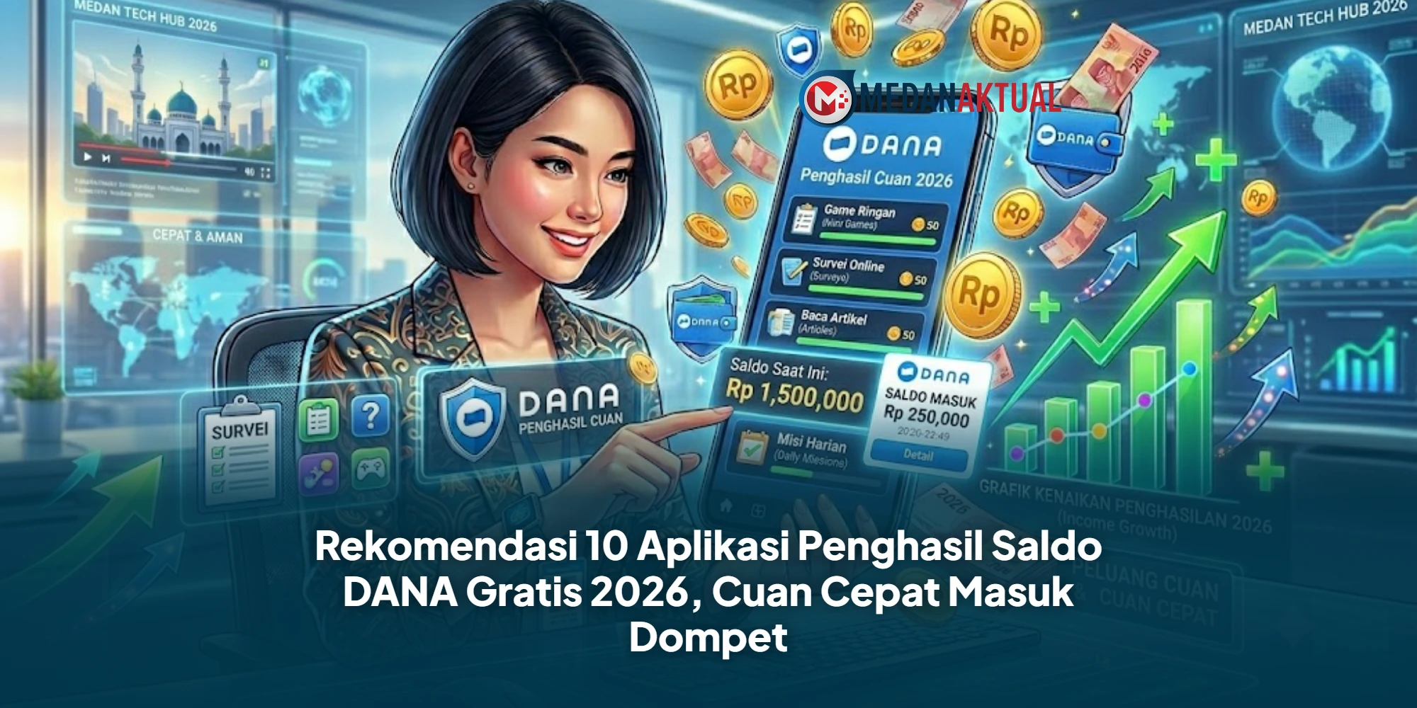 Rekomendasi 10 Aplikasi Penghasil Saldo DANA Gratis 2026, Cuan Cepat Masuk Dompet