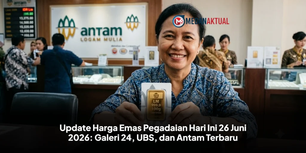 Update Harga Emas Pegadaian Hari Ini 26 Juni 2026: Galeri 24, UBS, dan Antam Terbaru