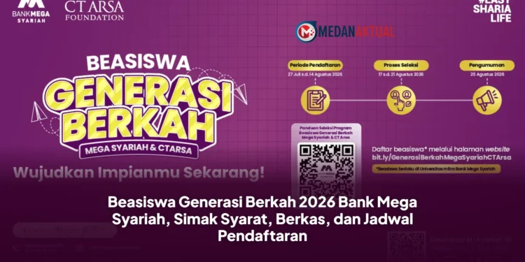 Beasiswa Generasi Berkah 2026 Bank Mega Syariah, Simak Syarat, Berkas, dan Jadwal Pendaftaran