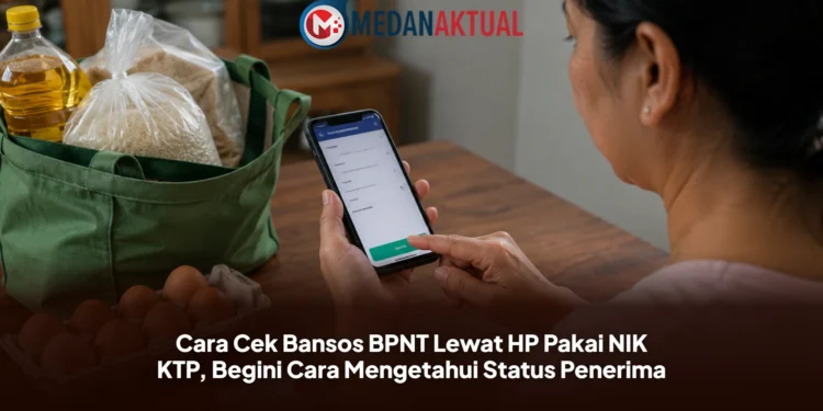 Cara cek bansos BPNT secara online menggunakan NIK KTP.