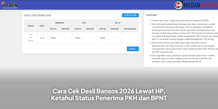 Cara Cek Desil Bansos 2026 Lewat HP, Ketahui Status Penerima PKH dan BPNT