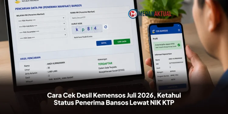 Cara Cek Desil Kemensos Juli 2026, Ketahui Status Penerima Bansos Lewat NIK KTP