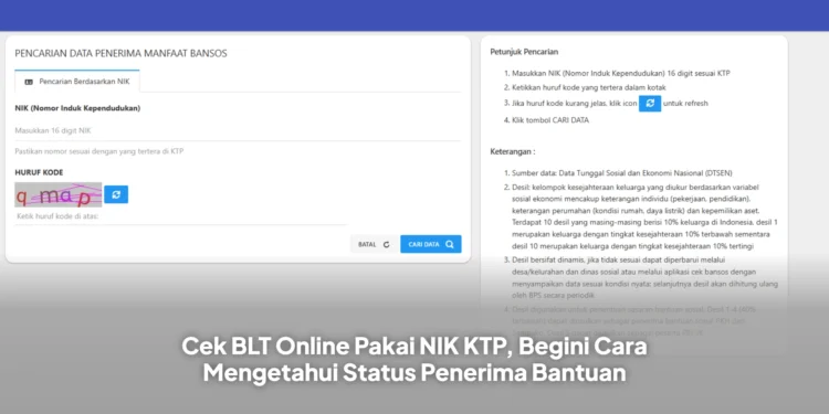 Cek BLT Online Pakai NIK KTP, Begini Cara Mengetahui Status Penerima Bantuan