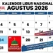 Libur Nasional Agustus 2026: Jadwal dan Long Weekend