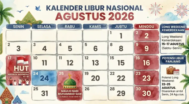 Libur Agustus 2026, Tips Menambah Menjadi Libur Panjang