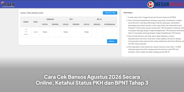 Cara Cek Bansos Agustus 2026 Secara Online, Ketahui Status PKH dan BPNT Tahap 3