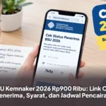 BSU Kemnaker 2026 Rp900 Ribu: Link Cek Penerima, Syarat, dan Jadwal Pencairan